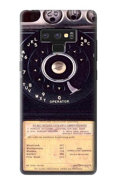W0086 Payphone Vintage Case Cover Custodia e Flip Case per Note 9 Samsung Galaxy Note9