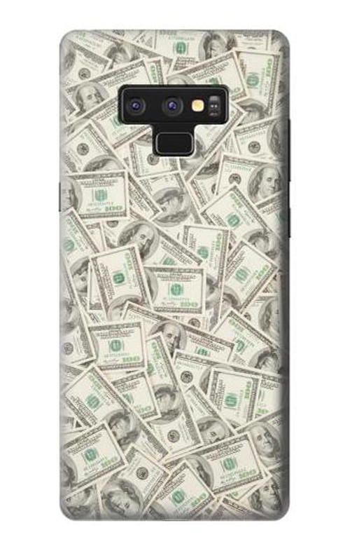 W2077 Money Dollar Banknotes Case Cover Custodia e Flip Case per Note 9 Samsung Galaxy Note9