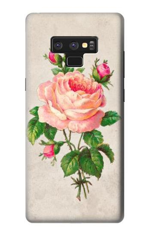 W3079 Vintage Pink Rose Case Cover Custodia e Flip Case per Note 9 Samsung Galaxy Note9