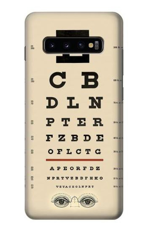 W2502 Eye Exam Chart Decorative Decoupage Poster Case Cover Custodia e Flip Case per Samsung Galaxy S10 Plus