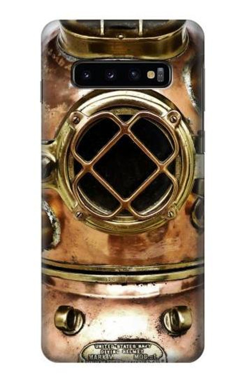 W2412 Vintage Deep Sea Diving Helmet Case Cover Custodia e Flip Case per Samsung Galaxy S10