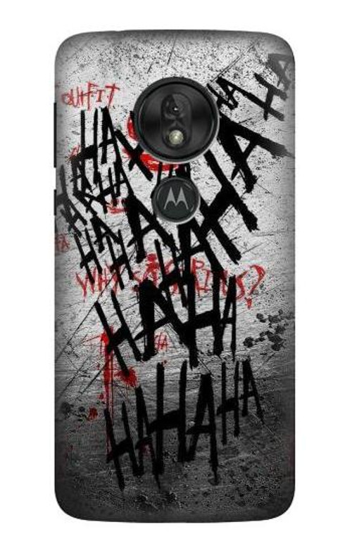 W3073 Joker Hahaha Blood Splash Case Cover Custodia e Flip Case per Motorola Moto G7 Play