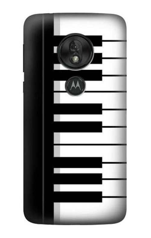W3078 Black and White Piano Keyboard Case Cover Custodia e Flip Case per Motorola Moto G7 Play