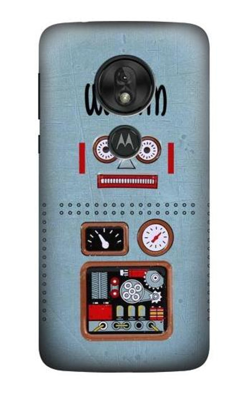 W3040 Retro Robot Toy Case Cover Custodia e Flip Case per Motorola Moto G7 Power