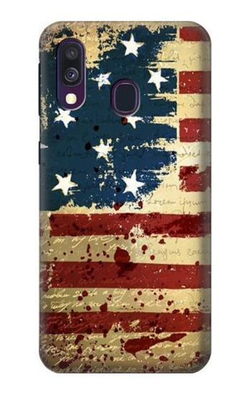 W2349 Old American Flag Case Cover Custodia e Flip Case per Samsung Galaxy A40