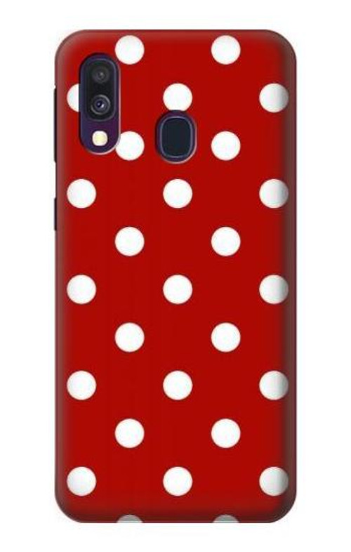 W2951 Red Polka Dots Case Cover Custodia e Flip Case per Samsung Galaxy A40 W2951 Red Polka Dots Case Cover Custodia e Flip Case per Samsung Galaxy A40