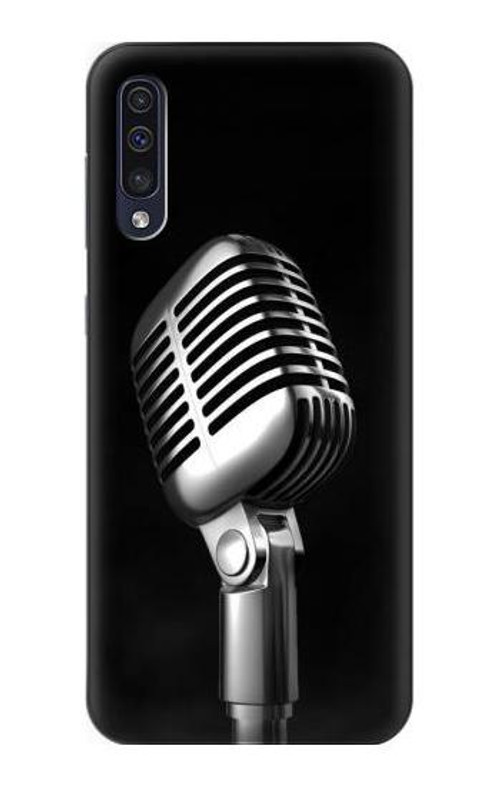 W1672 Retro Microphone Jazz Music Case Cover Custodia e Flip Case per Samsung Galaxy A50
