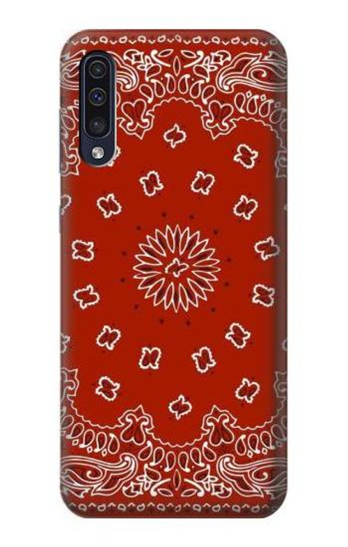 W3355 Bandana Red Pattern Case Cover Custodia e Flip Case per Samsung Galaxy A50