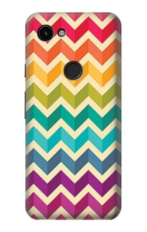 W2362 Rainbow Colorful Shavron Zig Zag Pattern Case Cover Custodia e Flip Case per Google Pixel 3a