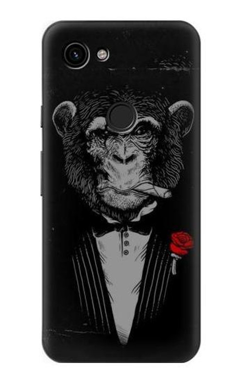 W3167 Funny Monkey God Father Case Cover Custodia e Flip Case per Google Pixel 3a