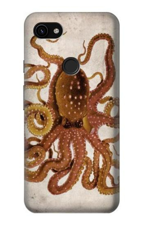 W2801 Vintage Octopus Case Cover Custodia e Flip Case per Google Pixel 3a XL