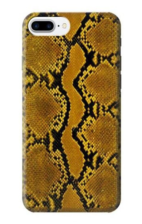 W3365 Yellow Python Skin Graphic Print Case Cover Custodia e Flip Case per iPhone 7 Plus, iPhone 8 Plus