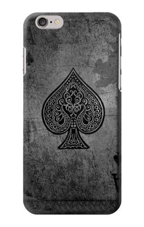 W3446 Black Ace Spade Case Cover Custodia e Flip Case per iPhone 6 Plus, iPhone 6s Plus