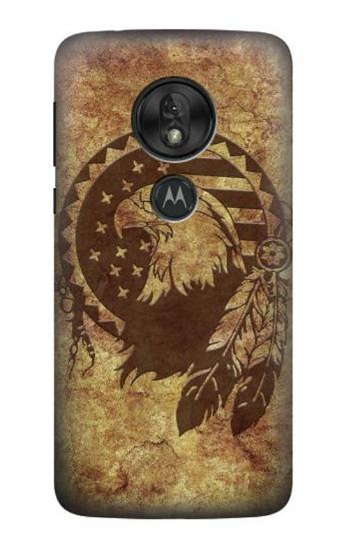 W3378 Native American Case Cover Custodia e Flip Case per Motorola Moto G7 Power