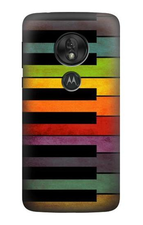 W3451 Colorful Piano Case Cover Custodia e Flip Case per Motorola Moto G7 Power