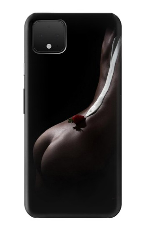 W0546 Sexy Cream Strawberry Case Cover Custodia e Flip Case per Google Pixel 4