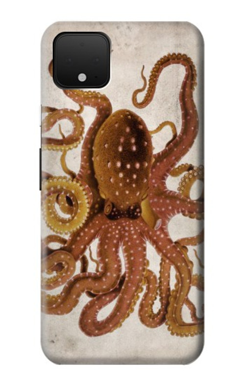 W2801 Vintage Octopus Case Cover Custodia e Flip Case per Google Pixel 4