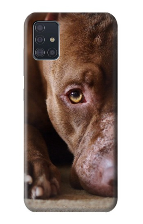 W0519 PitBull Face Case Cover Custodia e Flip Case per Samsung Galaxy A51