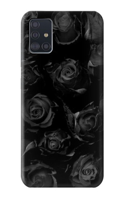 W3153 Black Roses Case Cover Custodia e Flip Case per Samsung Galaxy A51