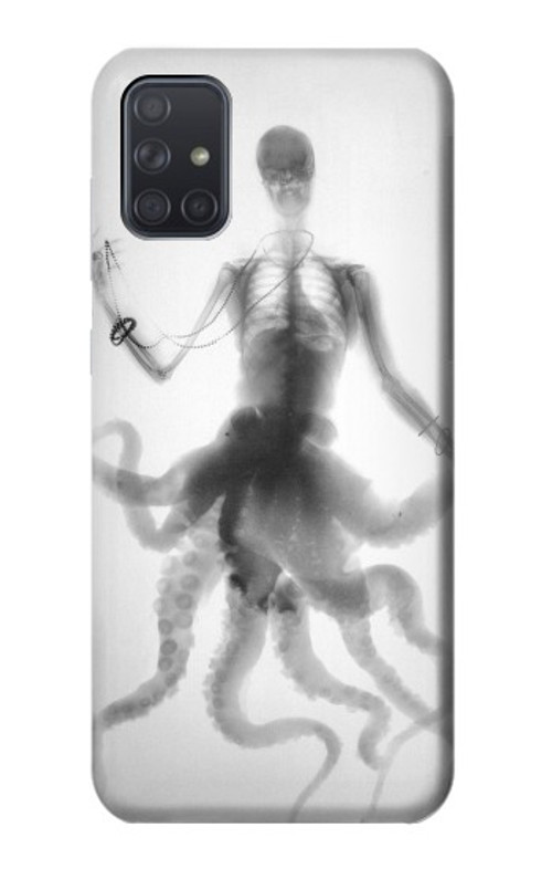 W1432 Skull Octopus X-ray Case Cover Custodia e Flip Case per Samsung Galaxy A71