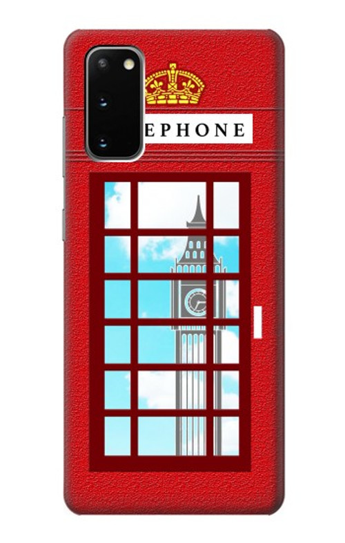 W2059 England British Telephone Box Minimalist Case Cover Custodia e Flip Case per Samsung Galaxy S20