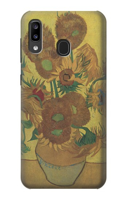 W0214 Van Gogh Vase Fifteen Sunflowers Case Cover Custodia e Flip Case per Samsung Galaxy A20, Galaxy A30