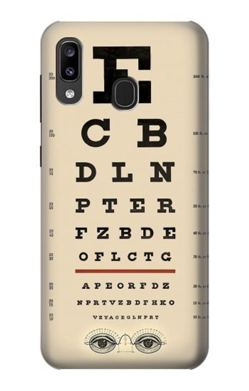 W2502 Eye Exam Chart Decorative Decoupage Poster Case Cover Custodia e Flip Case per Samsung Galaxy A20, Galaxy A30