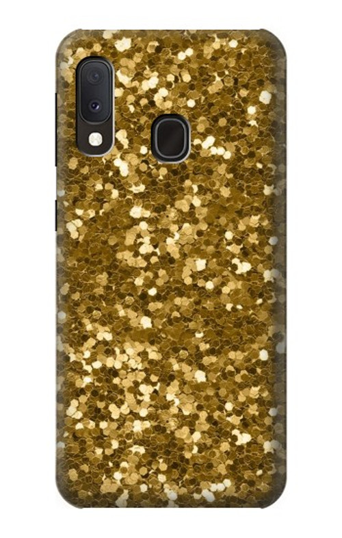 W3388 Gold Glitter Graphic Print Case Cover Custodia e Flip Case per Samsung Galaxy A20e