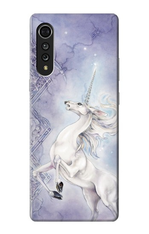 W1134 White Horse Unicorn Case Cover Custodia e Flip Case per LG Velvet