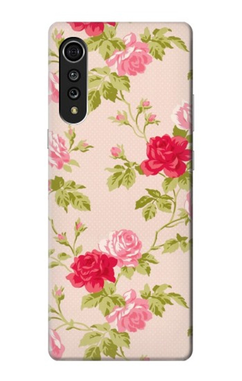 W3037 Pretty Rose Cottage Flora Case Cover Custodia e Flip Case per LG Velvet