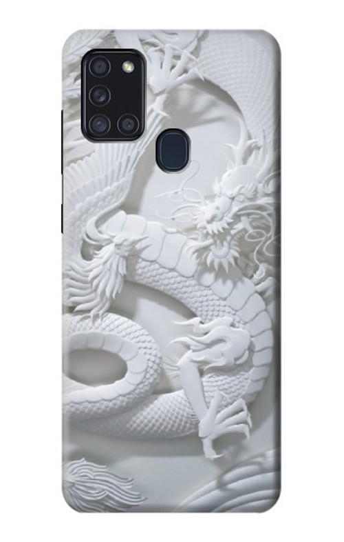 W0386 Dragon Carving Case Cover Custodia e Flip Case per Samsung Galaxy A21s