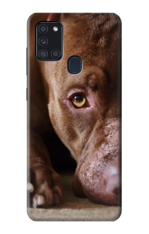 W0519 PitBull Face Case Cover Custodia e Flip Case per Samsung Galaxy A21s