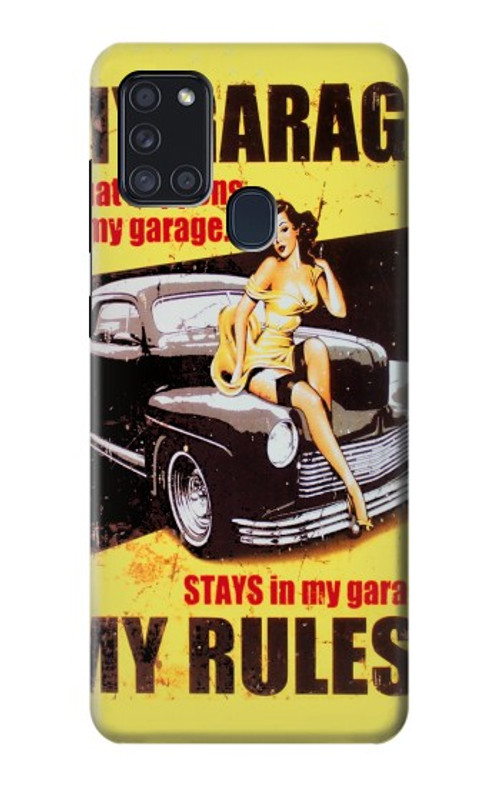 W3198 My Garage Pinup Girl Case Cover Custodia e Flip Case per Samsung Galaxy A21s