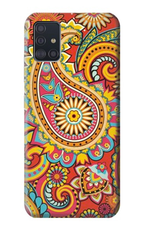 W3402 Floral Paisley Pattern Seamless Case Cover Custodia e Flip Case per Samsung Galaxy A51 5G [solo per A51 5G. NON per A51]