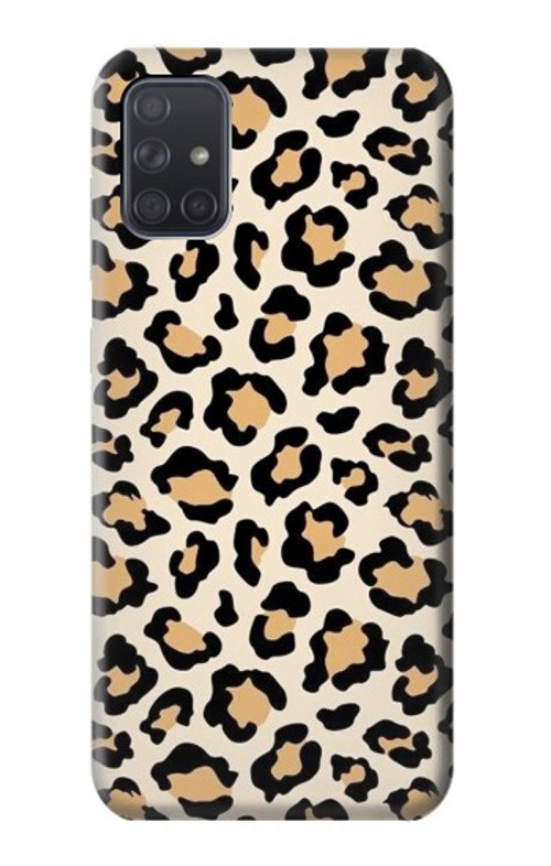 W3374 Fashionable Leopard Seamless Pattern Case Cover Custodia e Flip Case per Samsung Galaxy A71 5G [solo per A71 5G. NON per A71]