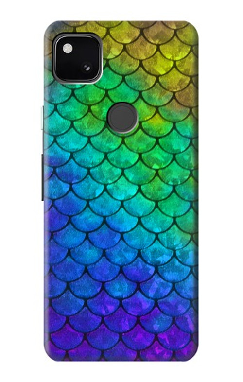 W2930 Mermaid Fish Scale Case Cover Custodia e Flip Case per Google Pixel 4a