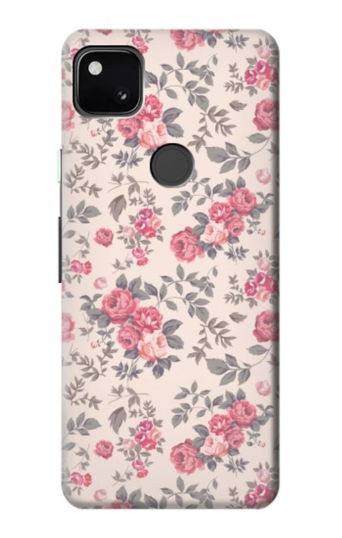 W3095 Vintage Rose Pattern Case Cover Custodia e Flip Case per Google Pixel 4a