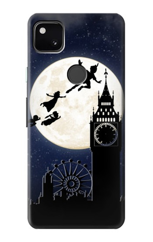 W3249 Peter Pan Fly Full Moon Night Case Cover Custodia e Flip Case per Google Pixel 4a