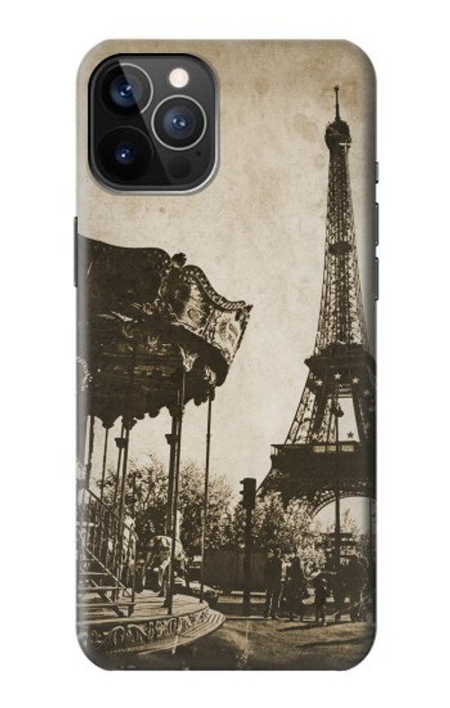 W2174 Eiffel Tower Vintage Paris Case Cover Custodia e Flip Case per iPhone 12, iPhone 12 Pro