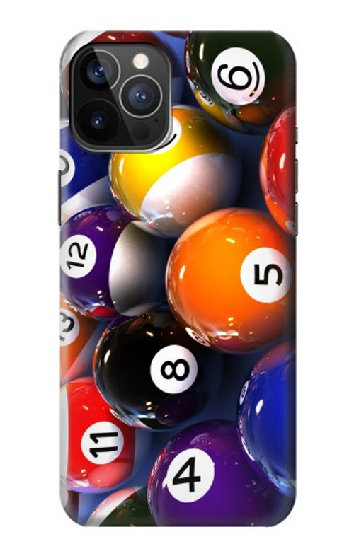 W2238 Billiard Pool Ball Case Cover Custodia e Flip Case per iPhone 12, iPhone 12 Pro