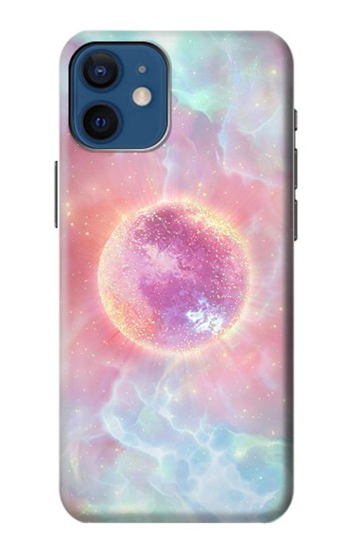 W3709 Pink Galaxy Case Cover Custodia e Flip Case per iPhone 12 mini