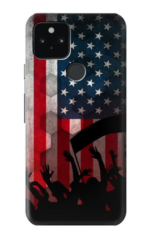 W2989 USA America Soccer Case Cover Custodia e Flip Case per Google Pixel 5