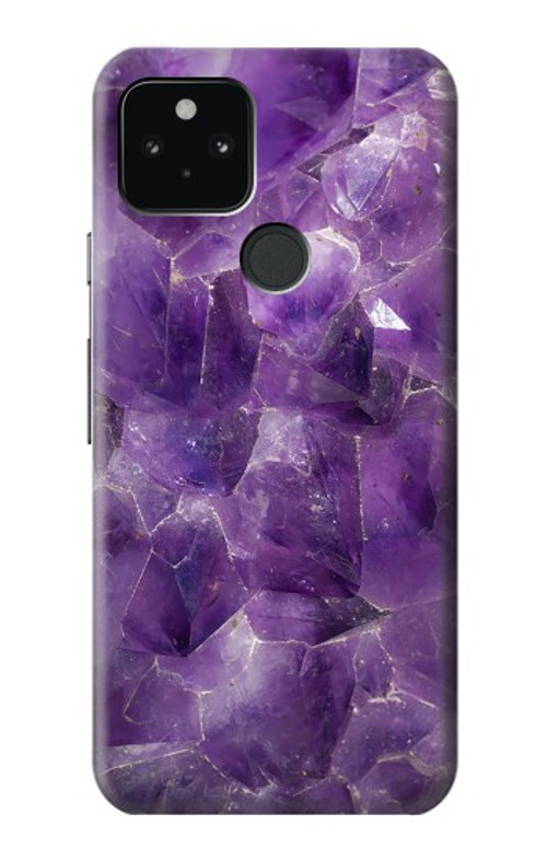W3713 Purple Quartz Amethyst Graphic Printed Case Cover Custodia e Flip Case per Google Pixel 5