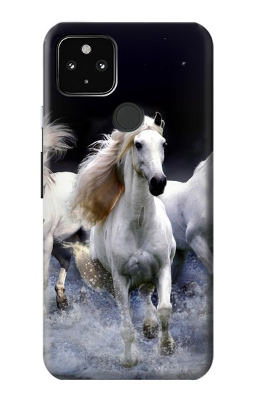 W0246 White Horse Case Cover Custodia e Flip Case per Google Pixel 4a 5G
