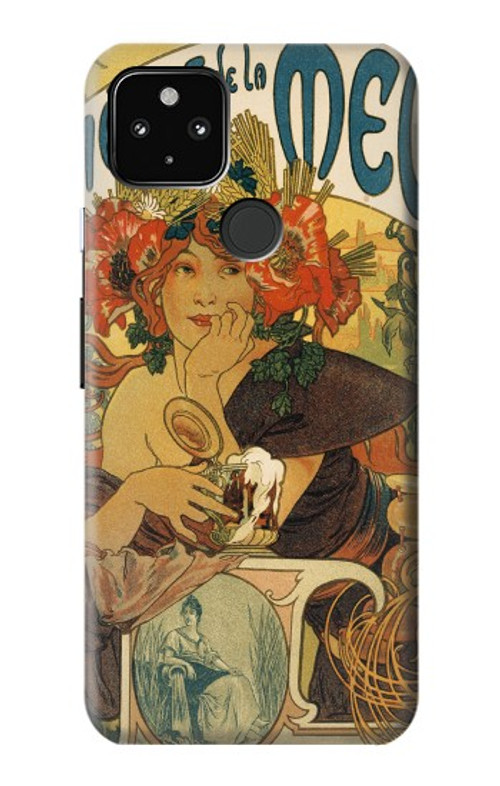 W2740 Alphonse Mucha Bieres De La Muse Case Cover Custodia e Flip Case per Google Pixel 4a 5G
