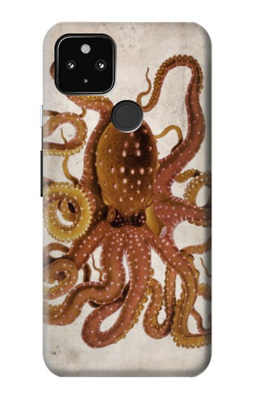 W2801 Vintage Octopus Case Cover Custodia e Flip Case per Google Pixel 4a 5G