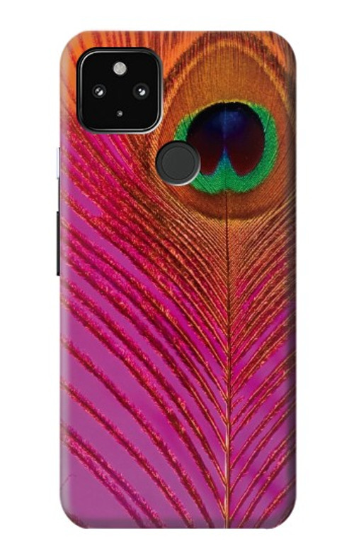 W3201 Pink Peacock Feather Case Cover Custodia e Flip Case per Google Pixel 4a 5G