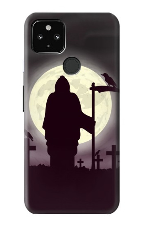 W3262 Grim Reaper Night Moon Cemetery Case Cover Custodia e Flip Case per Google Pixel 4a 5G