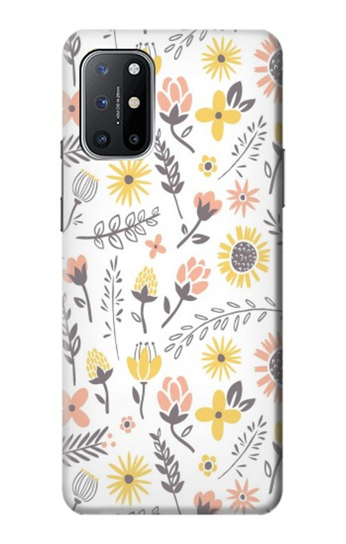 W2354 Pastel Flowers Pattern Case Cover Custodia e Flip Case per OnePlus 8T