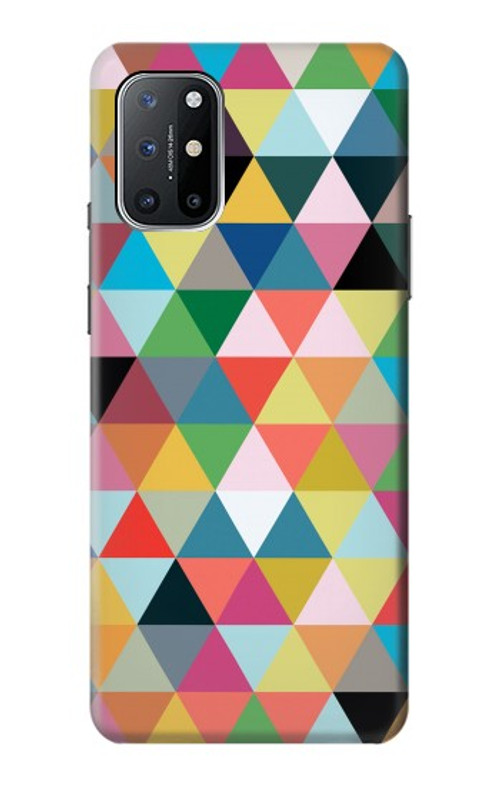 W3049 Triangles Vibrant Colors Case Cover Custodia e Flip Case per OnePlus 8T